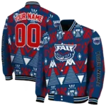 custom florida atlantic owls pyramid shapes blue varsity jacket best selling.webp