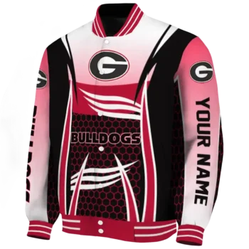 custom georgia bulldogs mesh effect red black varsity jacket best selling.webp