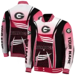 custom georgia bulldogs mesh effect red black varsity jacket best selling.webp
