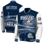 custom georgia southern eagles ferris arena blue white varsity jacket best selling.webp