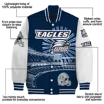 custom georgia southern eagles ferris arena blue white varsity jacket best selling.webp