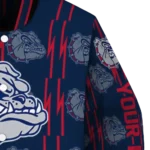 custom gonzaga bulldogs bolt stripe blue varsity jacket best selling.webp
