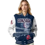 custom gonzaga bulldogs ferris arena blue white varsity jacket best selling.webp