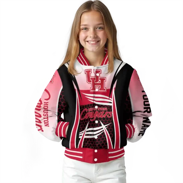 custom houston cougars mesh effect red black varsity jacket top rated.webp