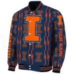 custom illinois fighting illini bolt stripe blue varsity jacket best selling.webp