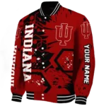 custom indiana hoosiers hexagon cluster red black varsity jacket best selling.webp