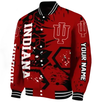 custom indiana hoosiers hexagon cluster red black varsity jacket best selling.webp