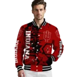 custom indiana hoosiers hexagon cluster red black varsity jacket best selling.webp