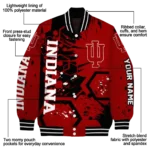 custom indiana hoosiers hexagon cluster red black varsity jacket best selling.webp