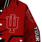 custom indiana hoosiers hexagon cluster red black varsity jacket best selling.webp