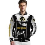 custom iowa hawkeyes mesh effect black varsity jacket best selling.webp
