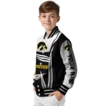 custom iowa hawkeyes mesh effect black varsity jacket best selling.webp