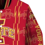 custom iowa state cyclones bolt stripe red varsity jacket best selling.webp