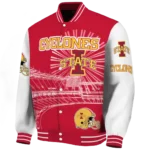 custom iowa state cyclones ferris arena red white varsity jacket best selling.webp