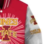custom iowa state cyclones ferris arena red white varsity jacket best selling.webp