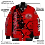 custom jacksonville state gamecocks hexagon cluster red black varsity jacket best selling.webp