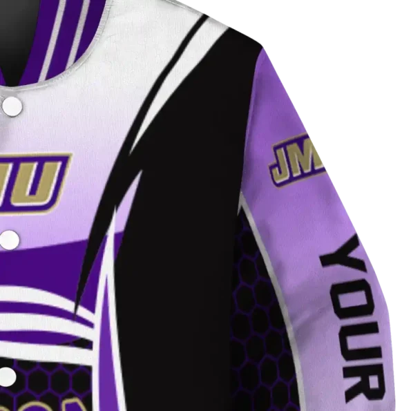 custom james madison dukes mesh effect purple black varsity jacket premium grade.webp