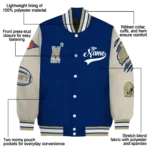 custom navy midshipmen wildcat pawprint blue nude varsity jacket best selling.webp