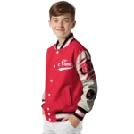 custom nebraska cornhuskers wildcat pawprint red nude varsity jacket best selling.webp