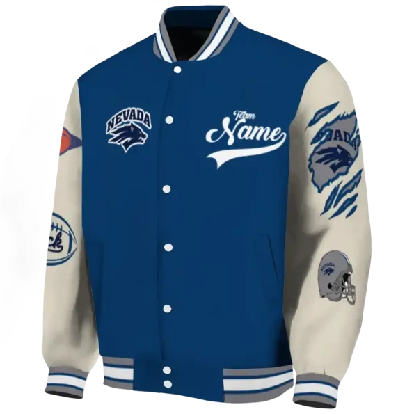 custom nevada wolf pack wildcat pawprint blue nude varsity jacket best selling.webp