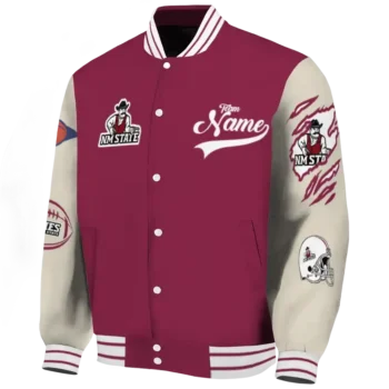 custom new mexico state aggies wildcat pawprint crimson nude varsity jacket best selling.webp