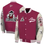 custom new mexico state aggies wildcat pawprint crimson nude varsity jacket best selling.webp