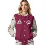 custom new mexico state aggies wildcat pawprint crimson nude varsity jacket best selling.webp