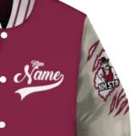 custom new mexico state aggies wildcat pawprint crimson nude varsity jacket best selling.webp