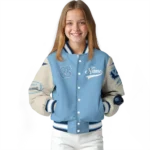 custom north carolina tar heels wildcat pawprint light blue nude varsity jacket best selling.webp
