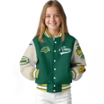 custom north dakota state bison wildcat pawprint green nude varsity jacket best selling.webp