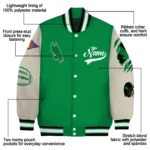 custom north texas mean green wildcat pawprint green nude varsity jacket best selling.webp