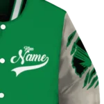 custom north texas mean green wildcat pawprint green nude varsity jacket best selling.webp