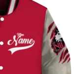 custom northern illinois huskies wildcat pawprint red nude varsity jacket best selling.webp