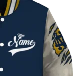 custom notre dame fighting irish wildcat pawprint navy nude varsity jacket best selling.webp