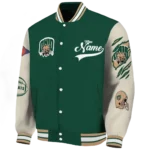 custom ohio bobcats wildcat pawprint green nude varsity jacket best selling.webp