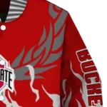 custom ohio state buckeyes winged blaze scarlet white varsity jacket best selling.webp