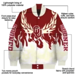 custom oklahoma sooners winged blaze crimson white varsity jacket best selling.webp