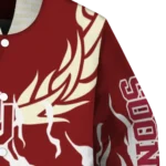 custom oklahoma sooners winged blaze crimson white varsity jacket best selling.webp