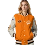custom oklahoma state cowboys wildcat pawprint orange nude varsity jacket best selling.webp