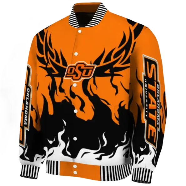custom oklahoma state cowboys winged blaze orange white varsity jacket best selling.webp