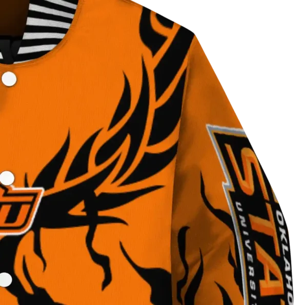 custom oklahoma state cowboys winged blaze orange white varsity jacket premium grade.webp