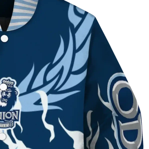 custom old dominion monarchs winged blaze blue white varsity jacket premium grade.webp