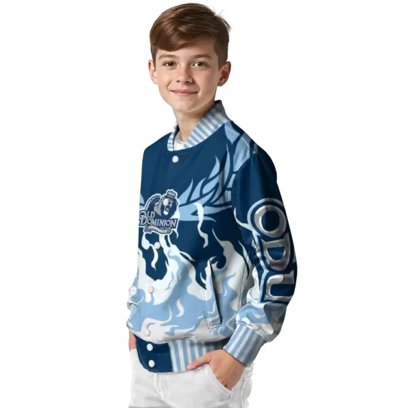 custom old dominion monarchs winged blaze blue white varsity jacket trendy.webp