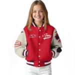 custom ole miss rebels wildcat pawprint red nude varsity jacket best selling.webp
