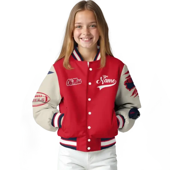 custom ole miss rebels wildcat pawprint red nude varsity jacket top rated.webp
