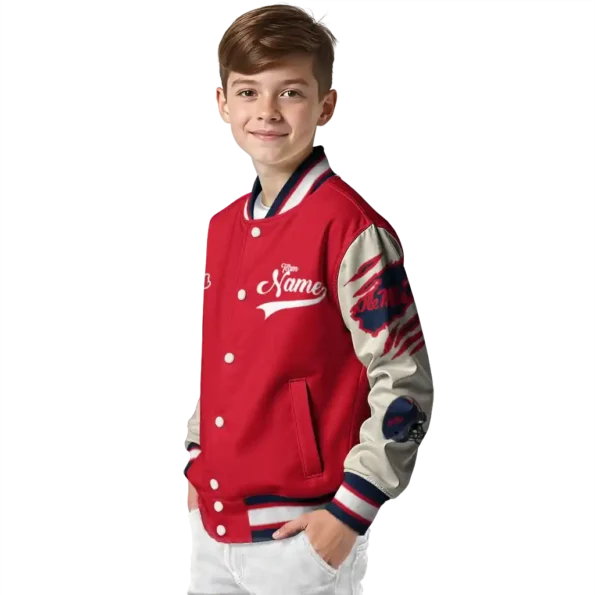 custom ole miss rebels wildcat pawprint red nude varsity jacket trendy.webp