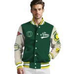 custom oregon ducks wildcat pawprint green nude varsity jacket best selling.webp