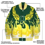 custom oregon ducks winged blaze green white varsity jacket best selling.webp