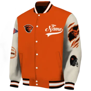 custom oregon state beavers wildcat pawprint orange nude varsity jacket best selling.webp
