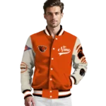 custom oregon state beavers wildcat pawprint orange nude varsity jacket best selling.webp